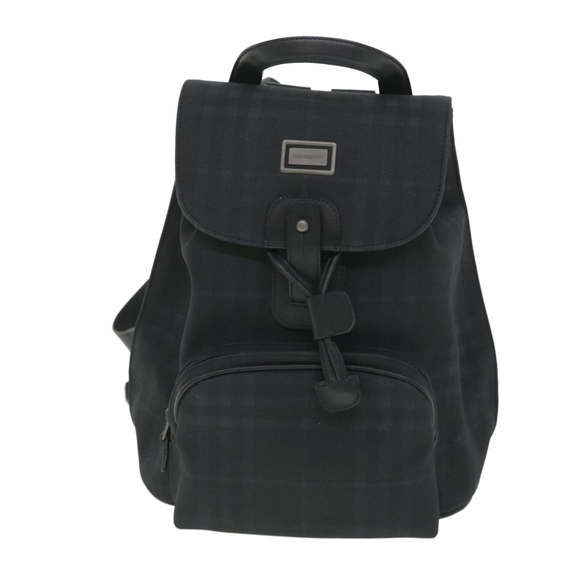 BURBERRY Nova Check Backpack Nylon Black Auth ki3564 - Picture 13 of 16